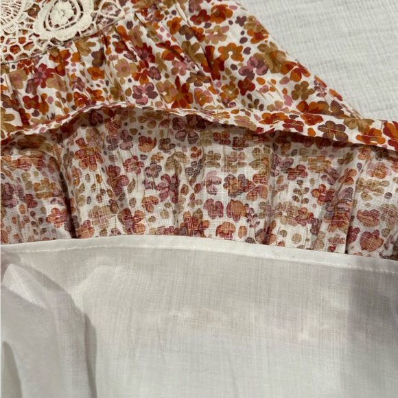 Haute Hippie Floral Crochet Girls Size 8 Dress • Orange, Red & Cream - Picture 6 of 8